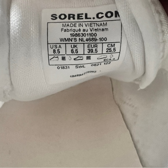 Sorel white chalk kinetic breakthru tech chunky sole sneaker - Picture 7 of 8